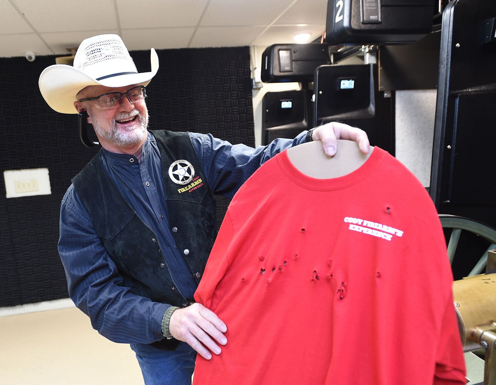 Cody firearms bullet riddled t-shirt